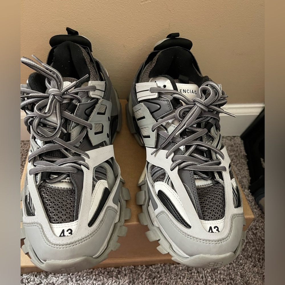 Balenciaga Men's Triple S Metallic Low Top Sneakers